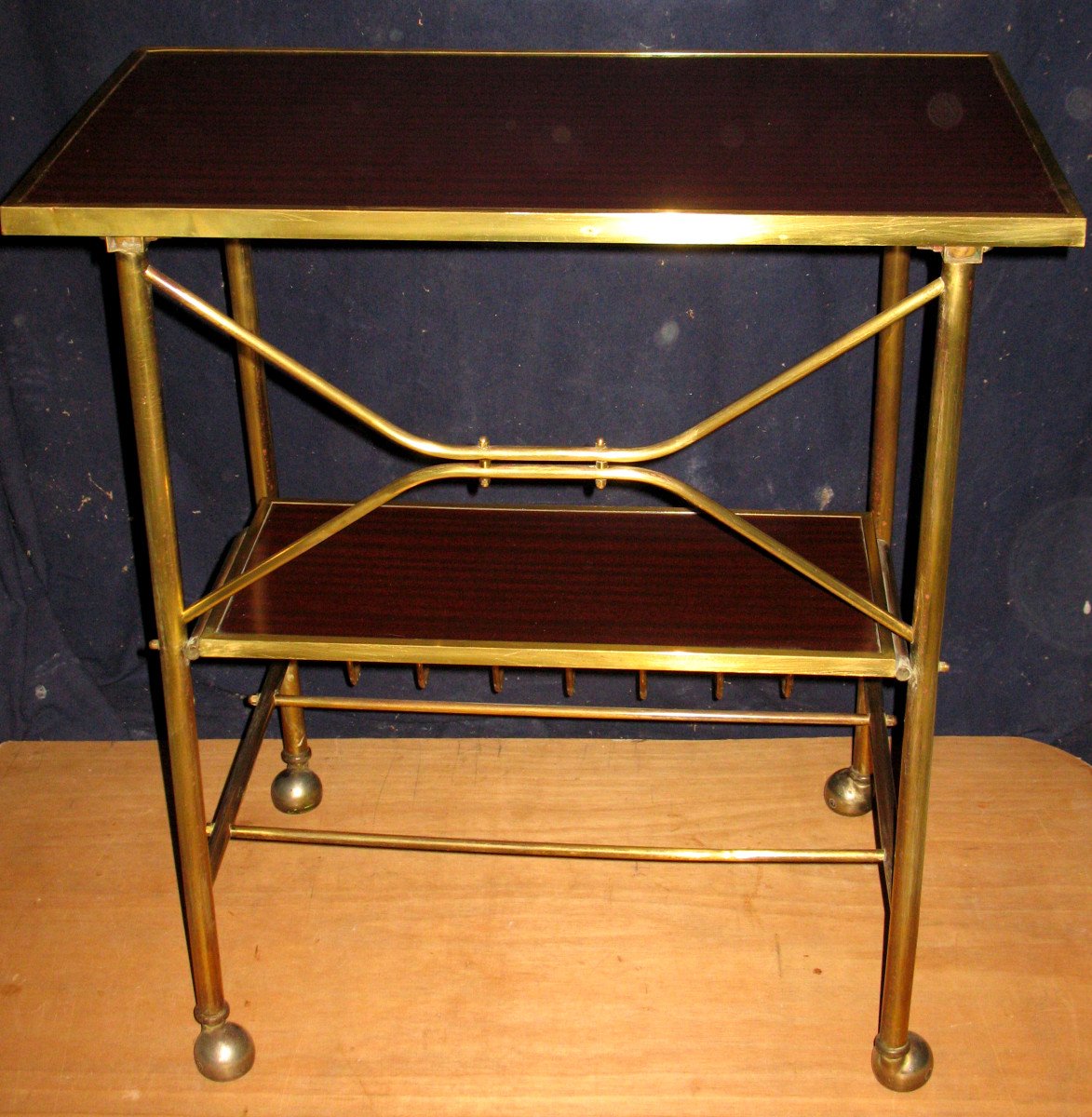 Serving Table With Magazine Rack 20th -photo-3