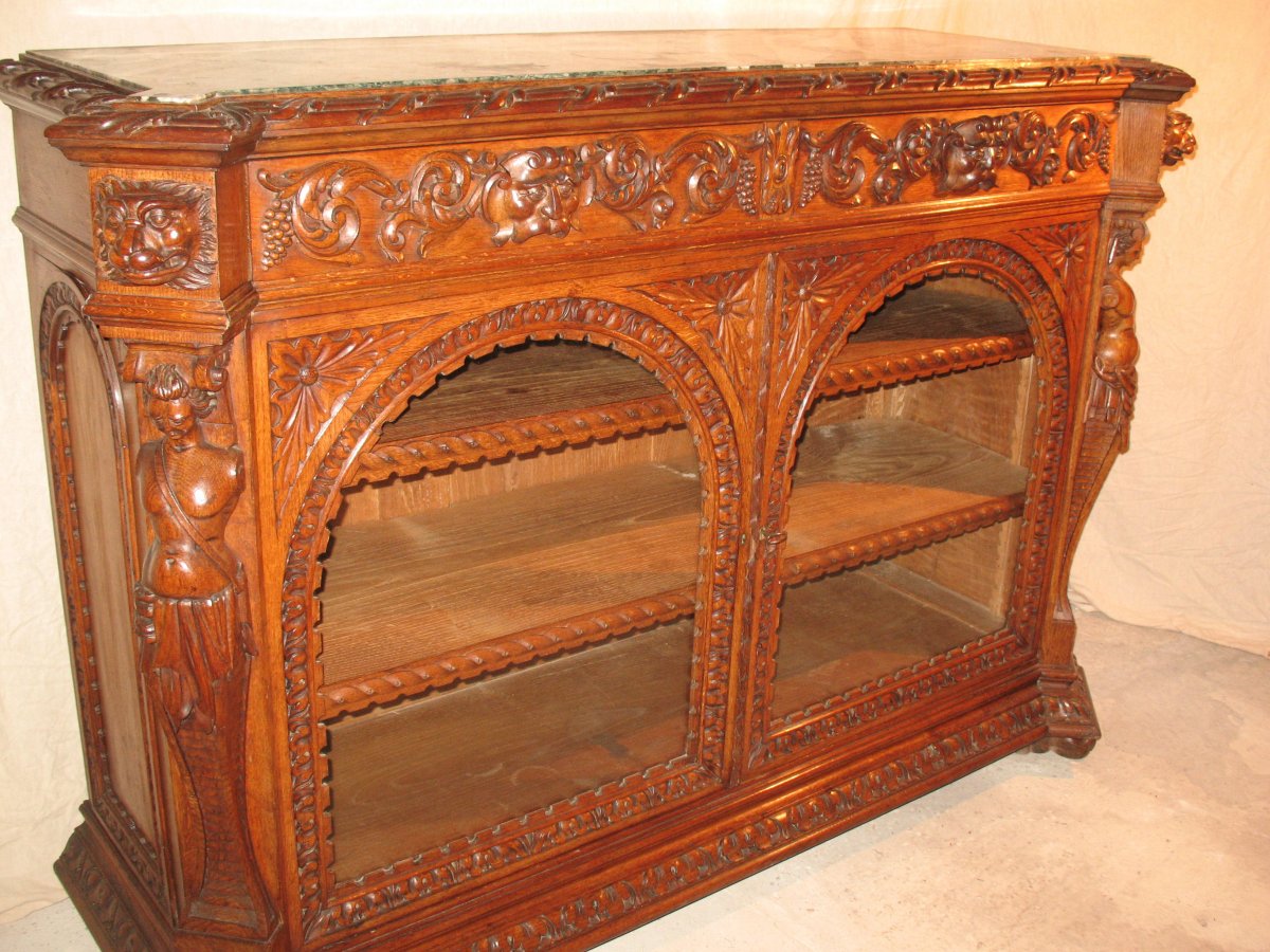 Renaissance Style Glazed Sideboard Illustrious Provenance: Toulouse-lautrec Castle-photo-2