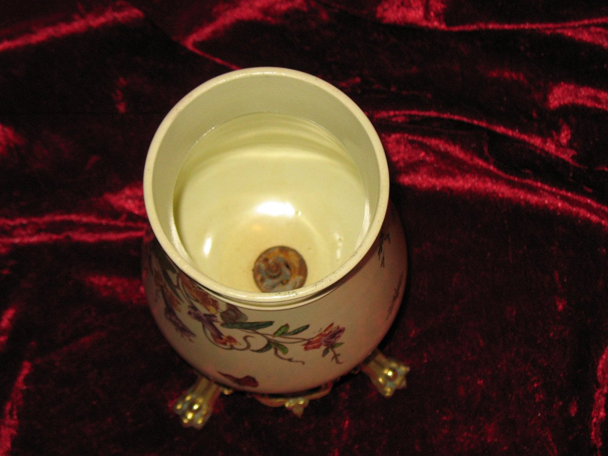 Bordeaux Earthenware Lamp Base With Japanese Style "nella"-photo-7