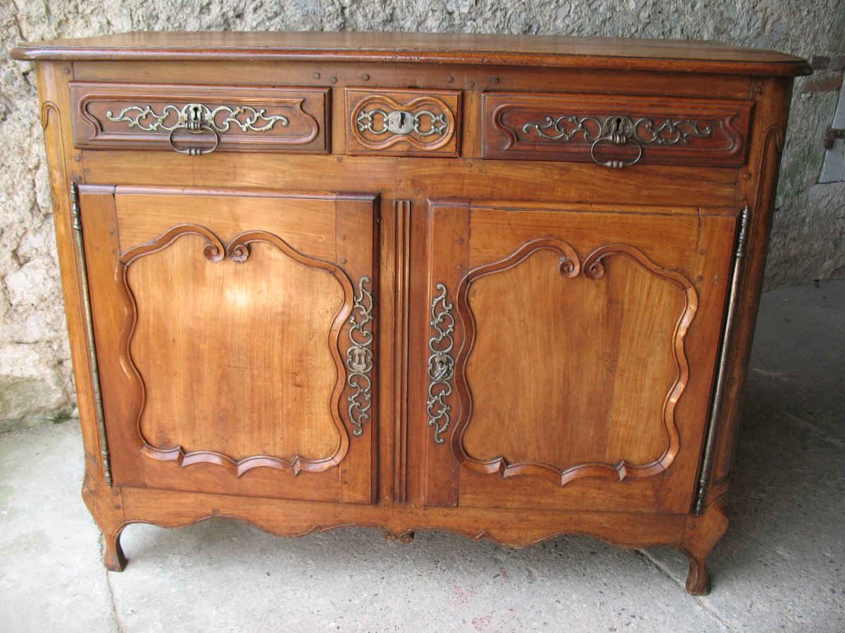 Regency Period Sideboard 2 Doors 3 Drawers Origin Saintonge 18th-photo-3