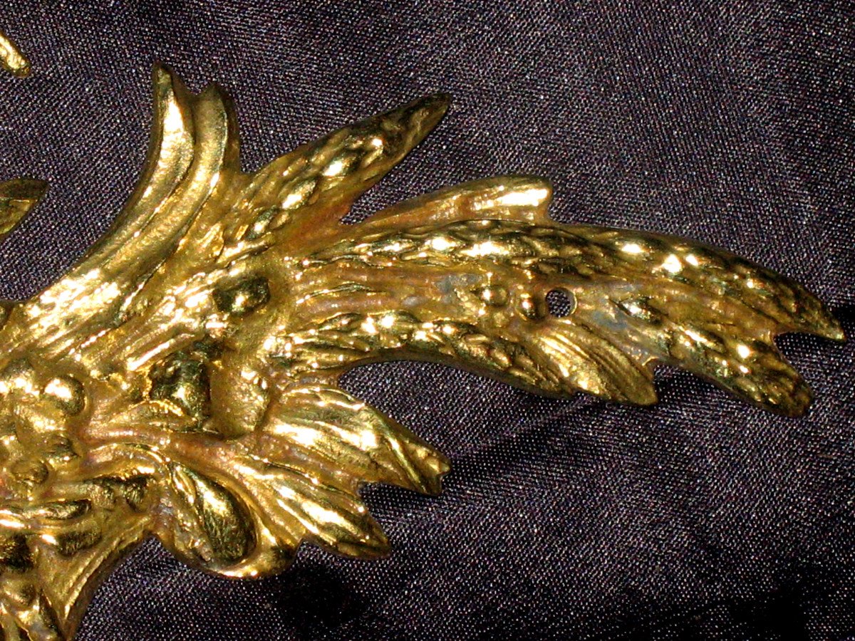 Bronze décoratif à décor de panier fleuri 19ème de style Louis XVI-photo-4