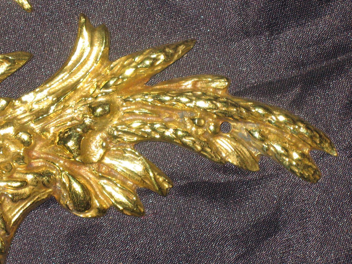 Bronze décoratif à décor de panier fleuri 19ème de style Louis XVI-photo-3