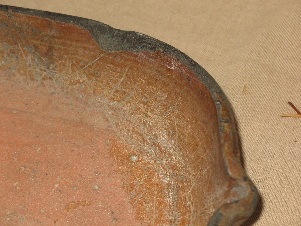 2 Glazed Earthenware Drip Pans 19th Time Origin Saintonge-photo-6