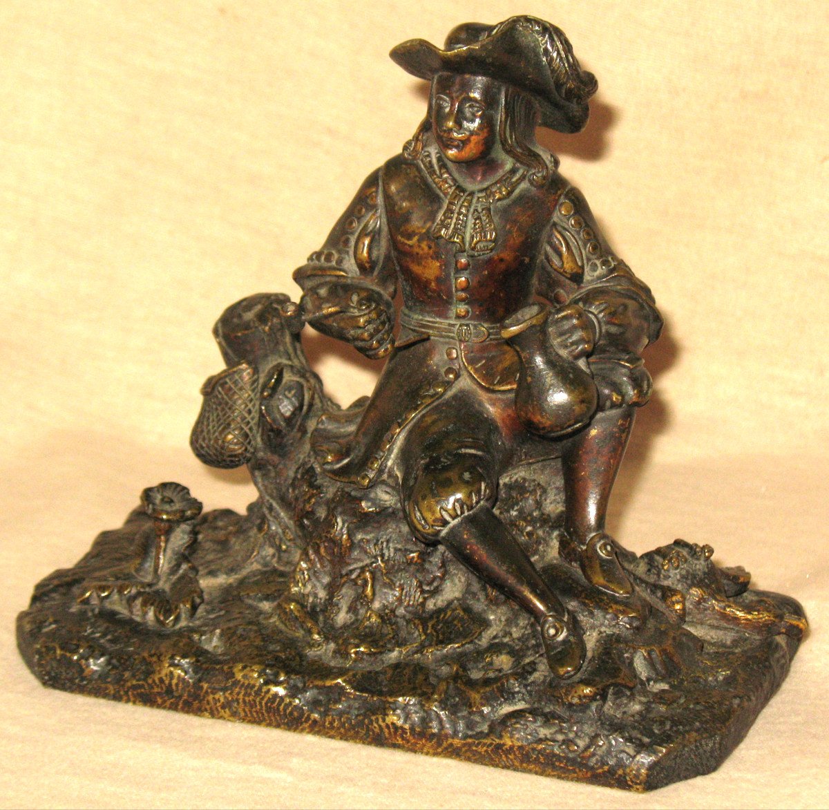 Hunter At Rest Bronze Patina Medal 19th Time