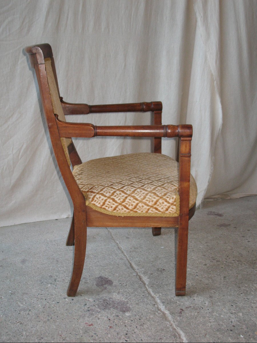 Fauteuil en cerisier époque  Consulat 18ème-photo-2