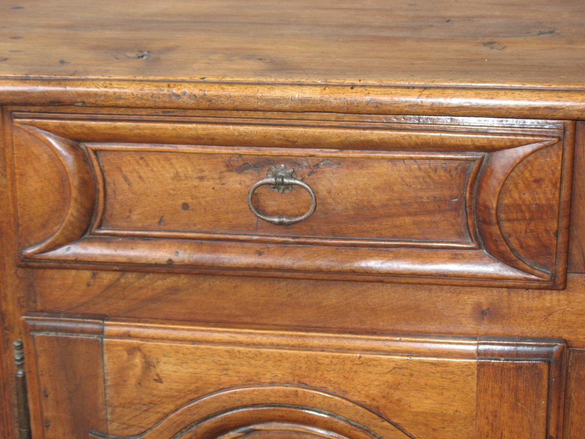Small Buffet In Blond Walnut, Louis XIV Period With 2 Doors 2 Drawers 17th-photo-3