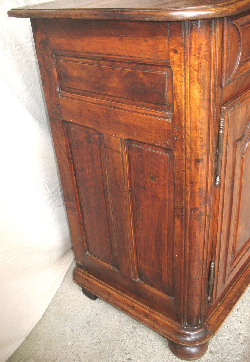 Small Buffet In Blond Walnut, Louis XIV Period With 2 Doors 2 Drawers 17th-photo-2