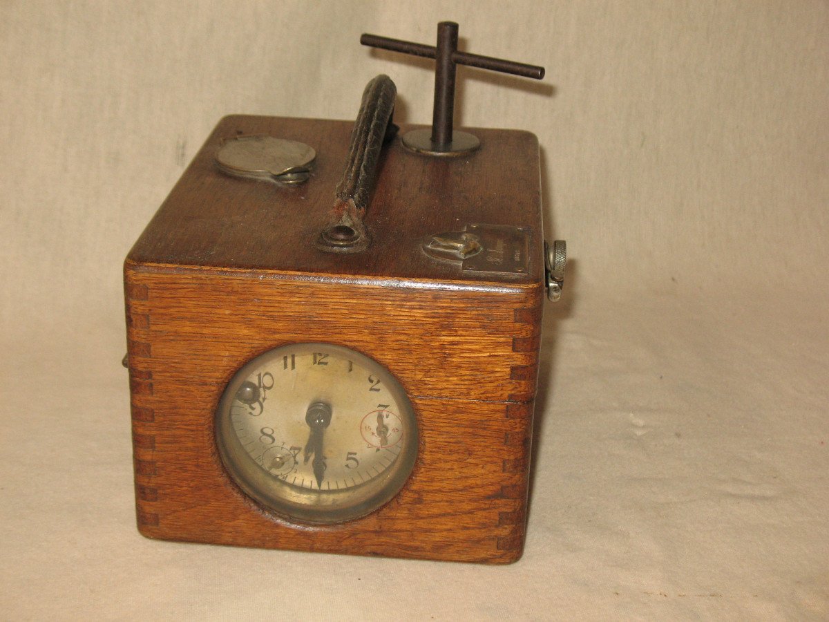 Printing Chronometer Recorder For Pigeon Fanciers In Its Original Box From The Early 20th Century-photo-4