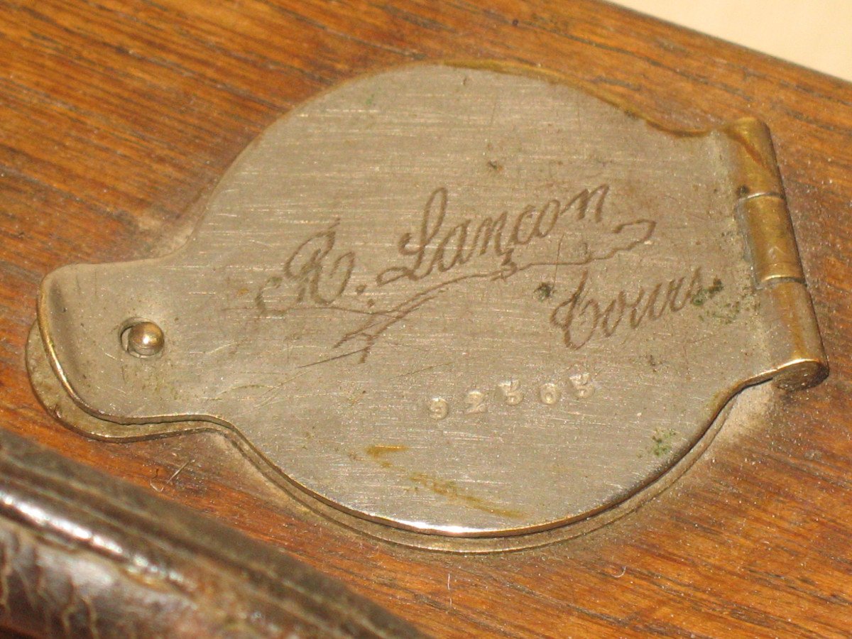 Constateur chronomètre imprimeur pour colombophile dans sa boite d'origine début 20ème-photo-2