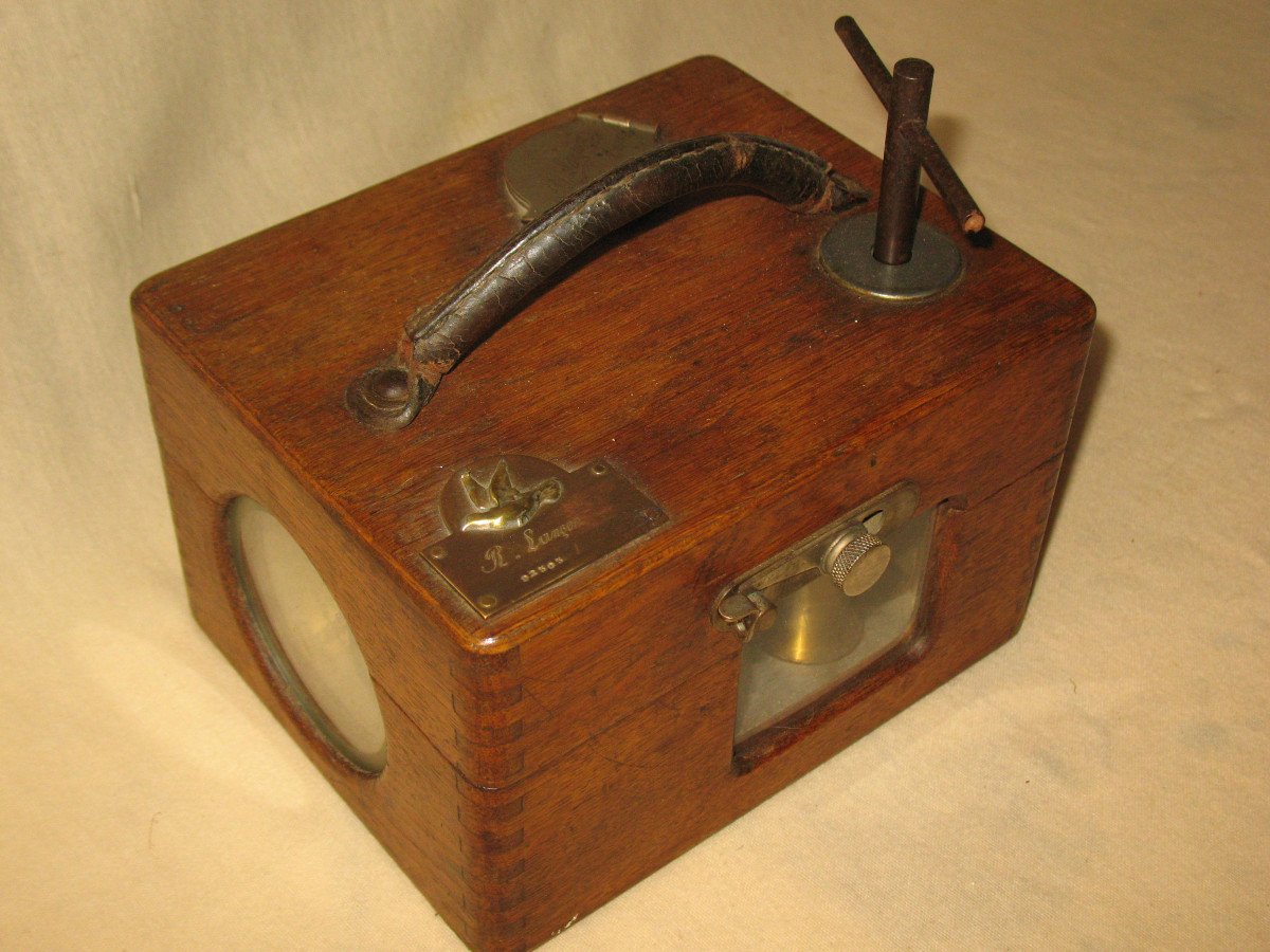 Constateur chronomètre imprimeur pour colombophile dans sa boite d'origine début 20ème-photo-7