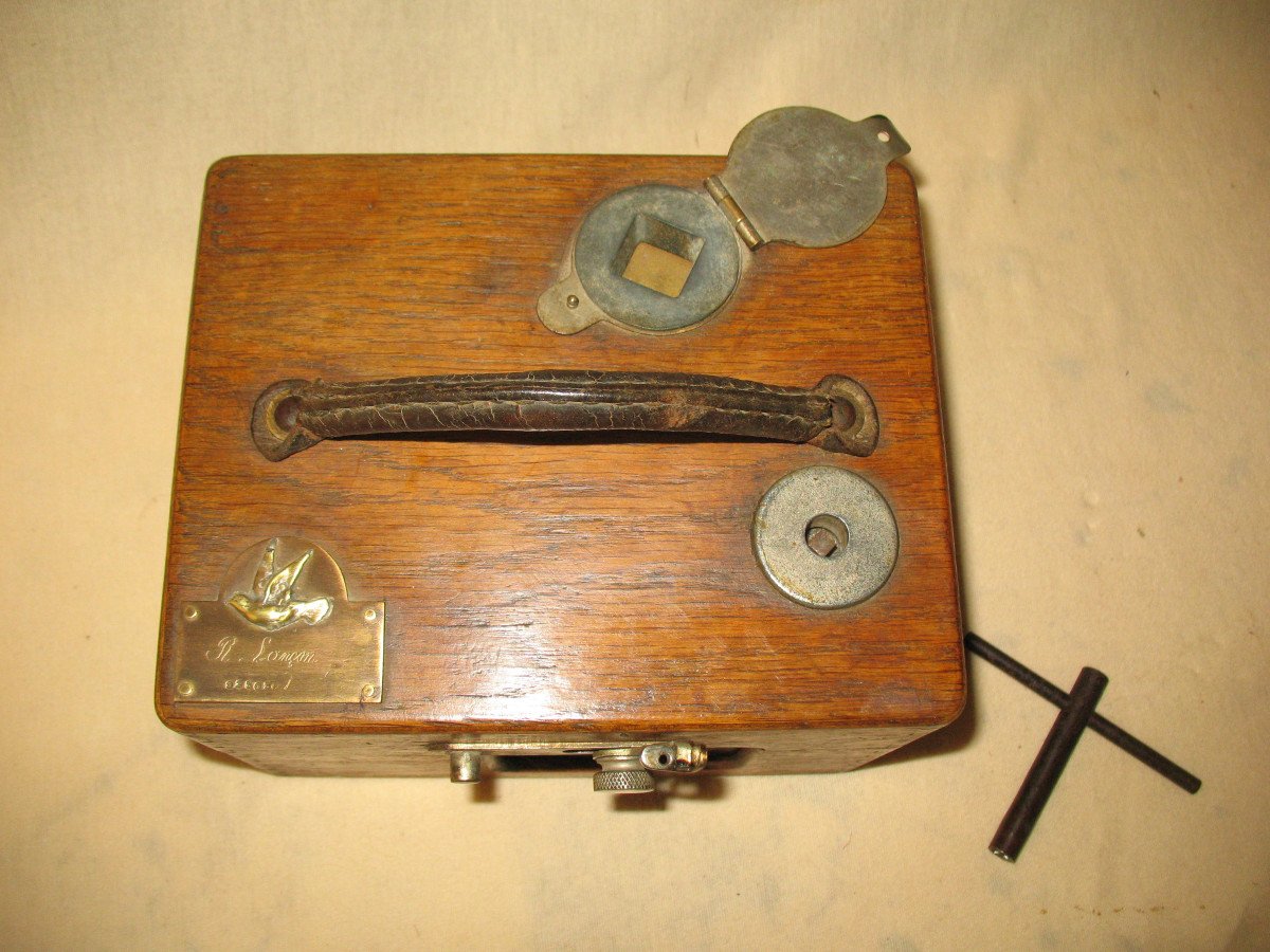 Printing Chronometer Recorder For Pigeon Fanciers In Its Original Box From The Early 20th Century-photo-8