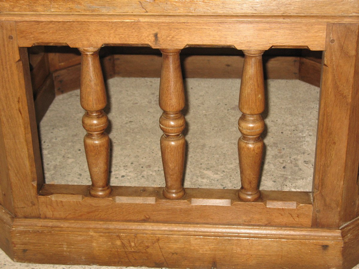 Octagonal Balustrade In Louis XIII Style Oak, 19th Century-photo-2
