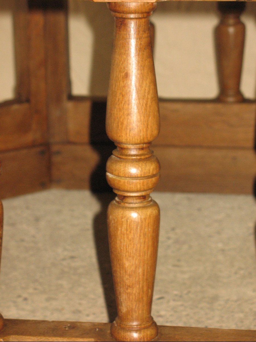 Octagonal Balustrade In Louis XIII Style Oak, 19th Century-photo-4