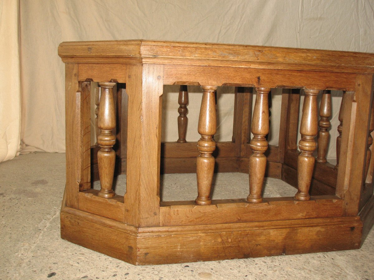 Octagonal Balustrade In Louis XIII Style Oak, 19th Century-photo-6