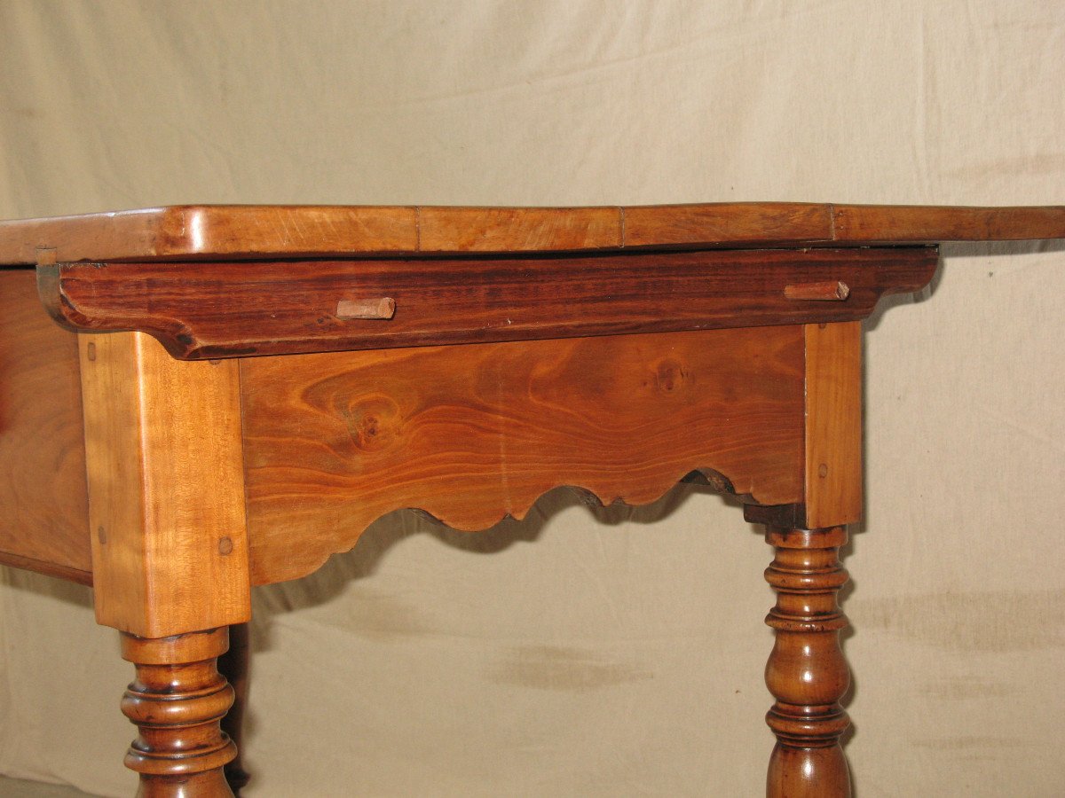 Table In Blond Cherry Wood Swiss Origin, Early 19th Century-photo-1