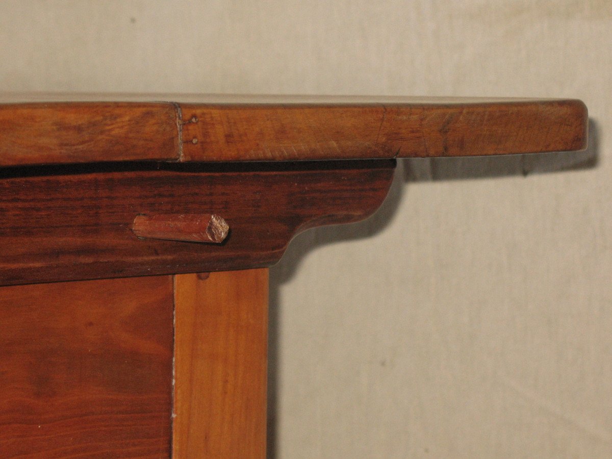 Table en merisier blond Origine Hélvétique époque début 19ème-photo-2