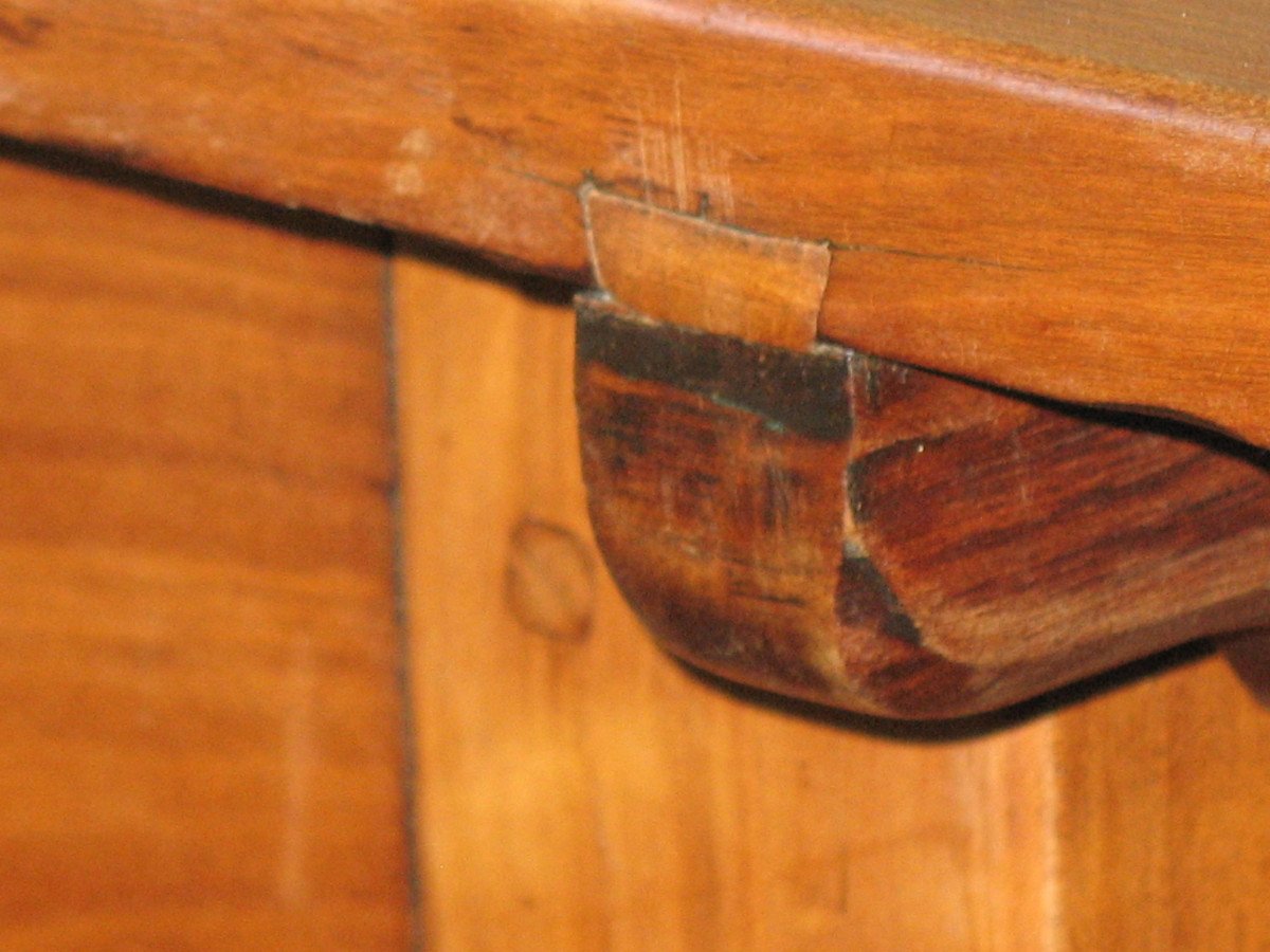 Table In Blond Cherry Wood Swiss Origin, Early 19th Century-photo-3