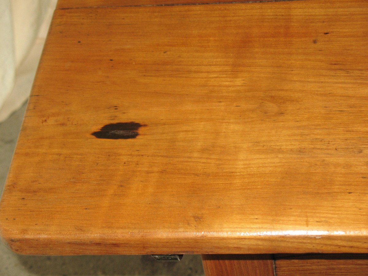 Table en merisier blond Origine Hélvétique époque début 19ème-photo-8