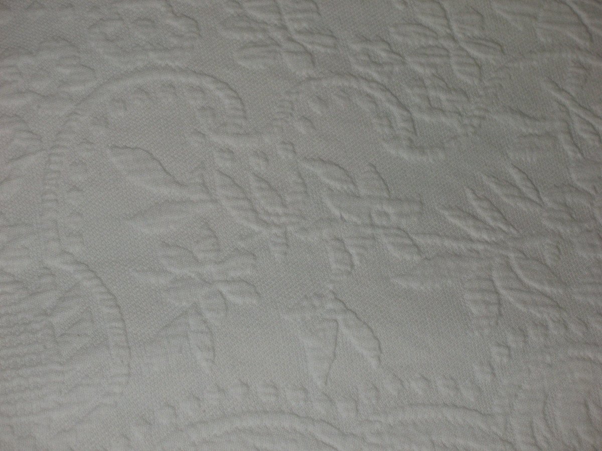 Quilted Cotton Quilt Bedspread In Marseille Piqué-photo-4