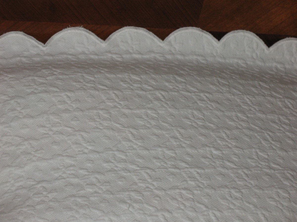Quilted Cotton Quilt Bedspread In Marseille Piqué-photo-2