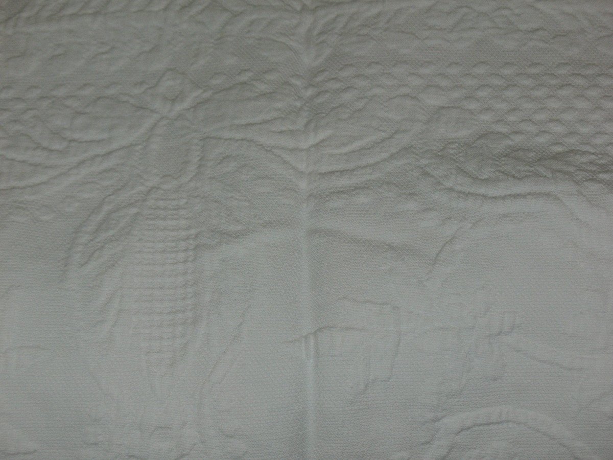 Quilted Cotton Quilt Bedspread In Marseille Piqué-photo-3