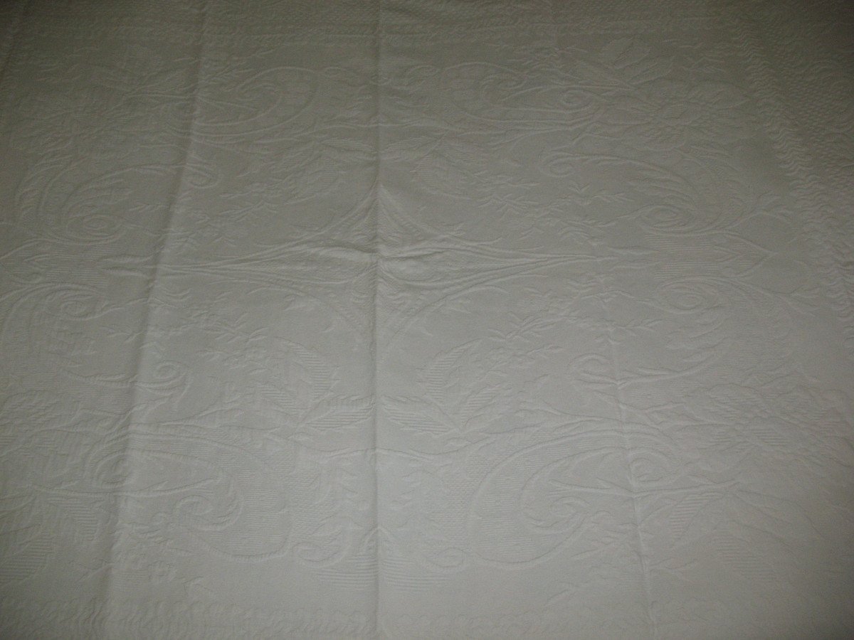 Quilted Cotton Quilt Bedspread In Marseille Piqué-photo-4