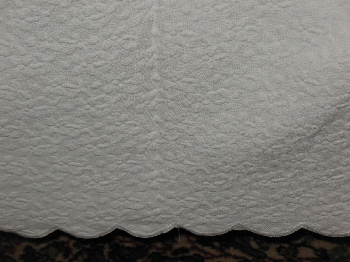 Quilted Cotton Quilt Bedspread In Marseille Piqué-photo-5