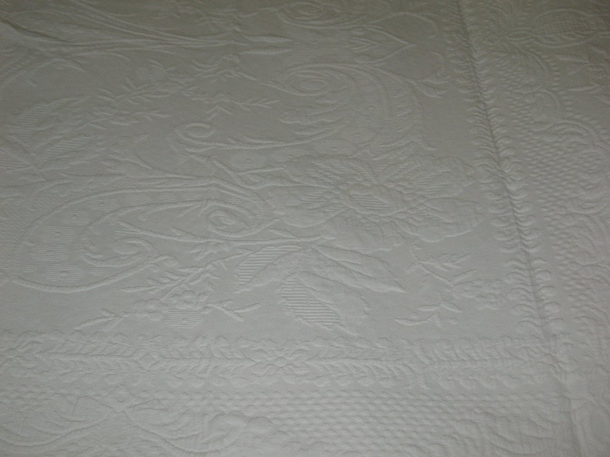 Quilted Cotton Quilt Bedspread In Marseille Piqué-photo-7