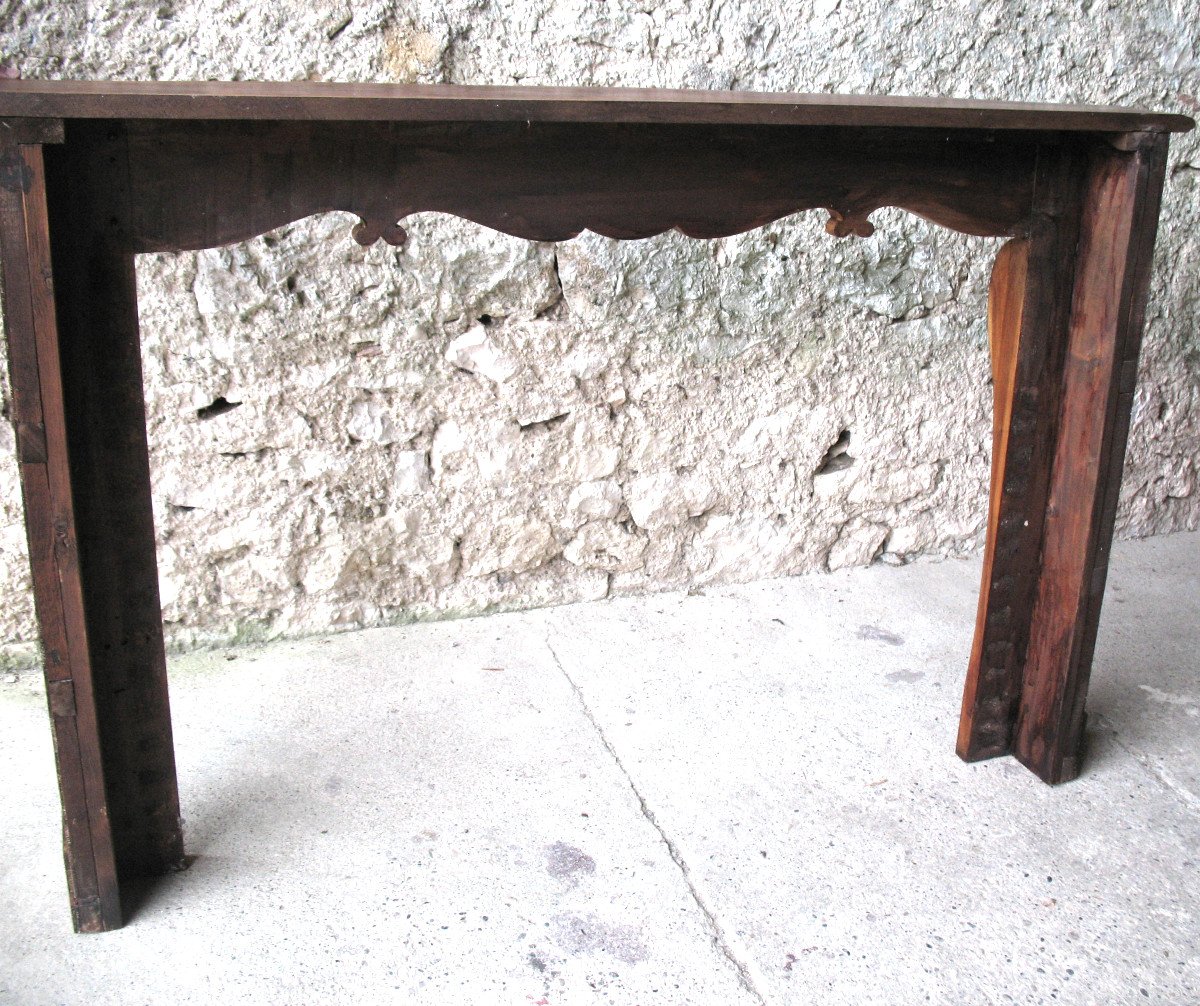 Crossbow-shaped Fireplace And Curved Legs In Walnut, Art Deco Period-photo-6