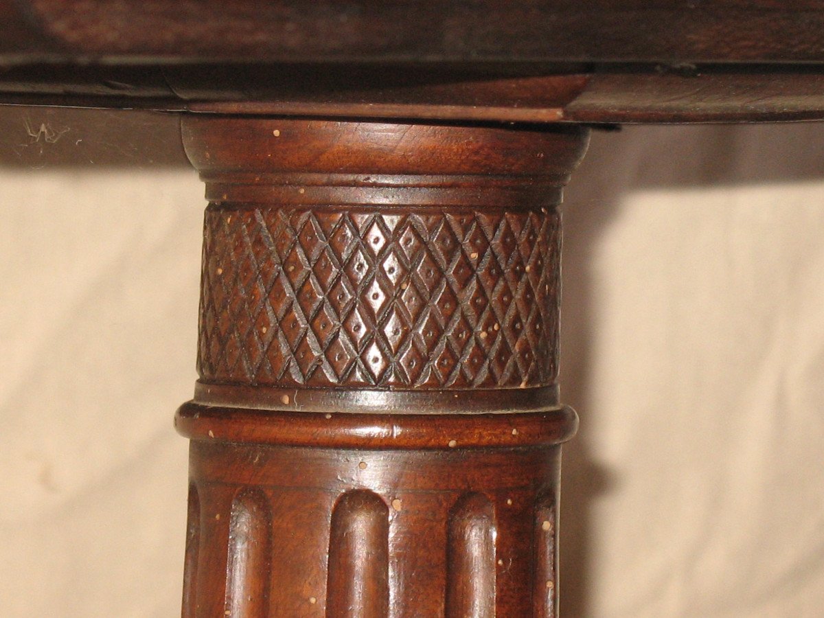 Tilting Tripod Pedestal In Walnut, Louis XVI Style, Early 19th Century-photo-4