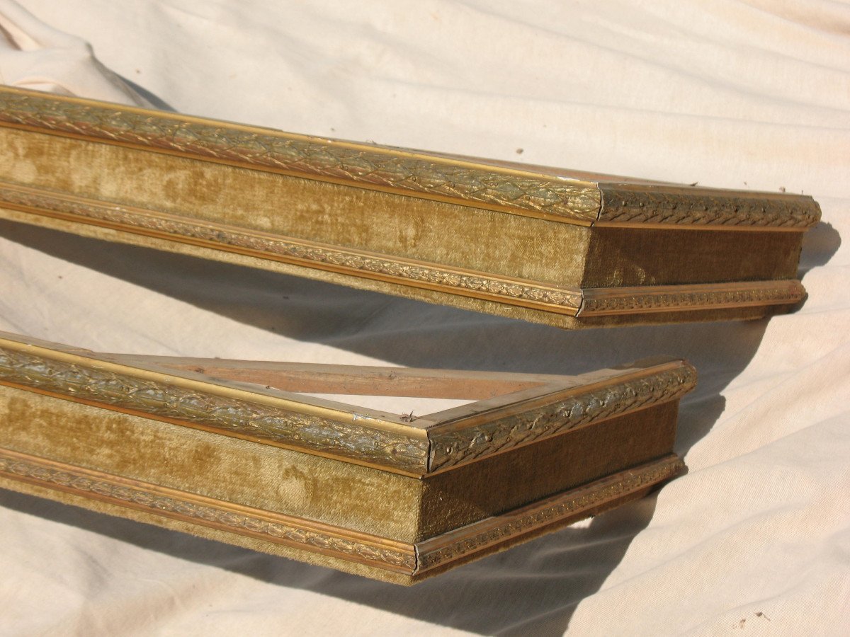 Pair Of Louis XVI Style Bed Valances Or Canopies, Late 19th Century-photo-4