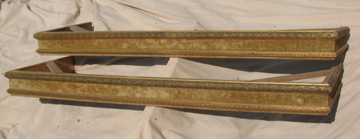Pair Of Louis XVI Style Bed Valances Or Canopies, Late 19th Century-photo-1