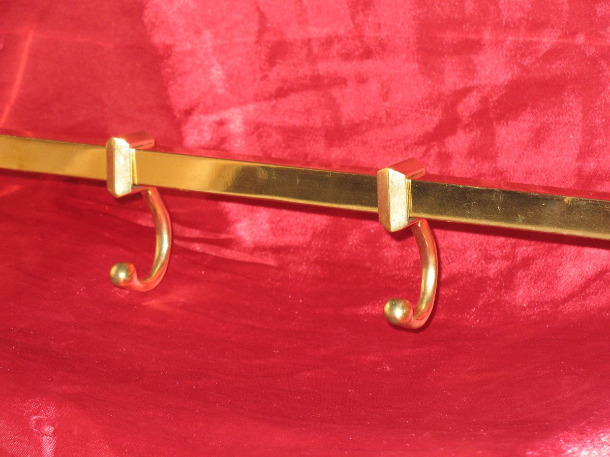 Wall Rack For Kitchen Or Bathroom Utensils In Brass And Bronze Th. Art Deco-photo-3