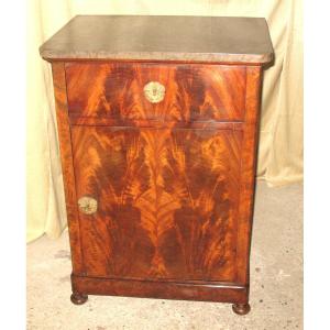 Small Chest Of Drawers In Flamed Mahogany Restoration Period 19th