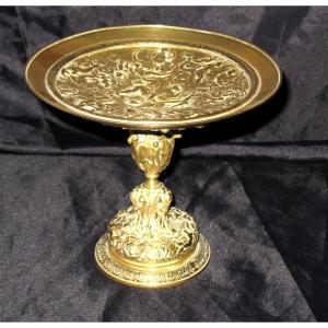 Small Bronze Empty Pocket Bowl Decorated With Renaissance Style Bacchanals