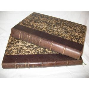 Manuel de conchyliologie de J.C. Chenu en 2 tomes complets de 1859 avec planches de coquillages