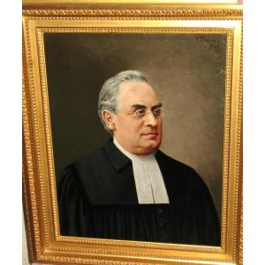 Paul Thomas (1859-1940) portrait d'un homme de loi Huile sur toile signée et datée 1902