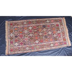 Tapis Kilim en laine à décor géométrique époque 20ème d : 103 x 203 cm 