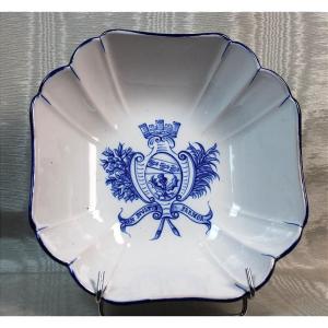 Saint Clément Earthenware Cup, Signed By Gallé, Decorated With The Coat Of Arms Of Nancy; 19th Century