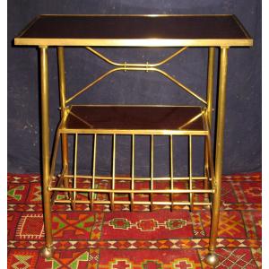 Serving Table With Magazine Rack 20th 