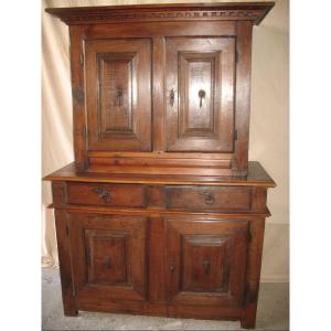 Small Buffet 2 Bodies With Diminutive Walnut 17th Time Origine Quercy