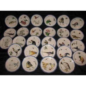 Service Creil et Montereau Bracquemond-Rousseau  de 27 pièces époque 19ème