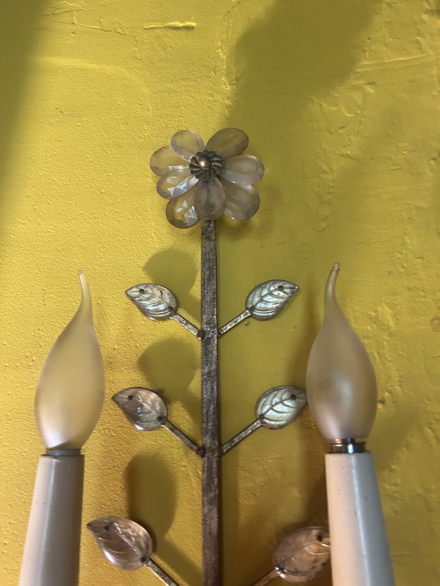 Paire d’appliques bagues vase medicis-photo-2