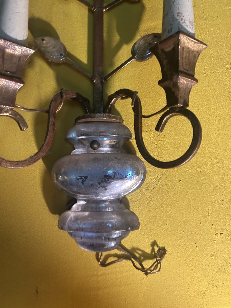 Paire d’appliques bagues vase medicis-photo-3