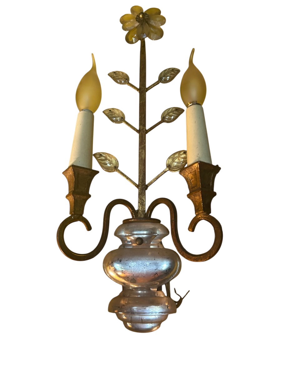 Paire d’appliques bagues vase medicis