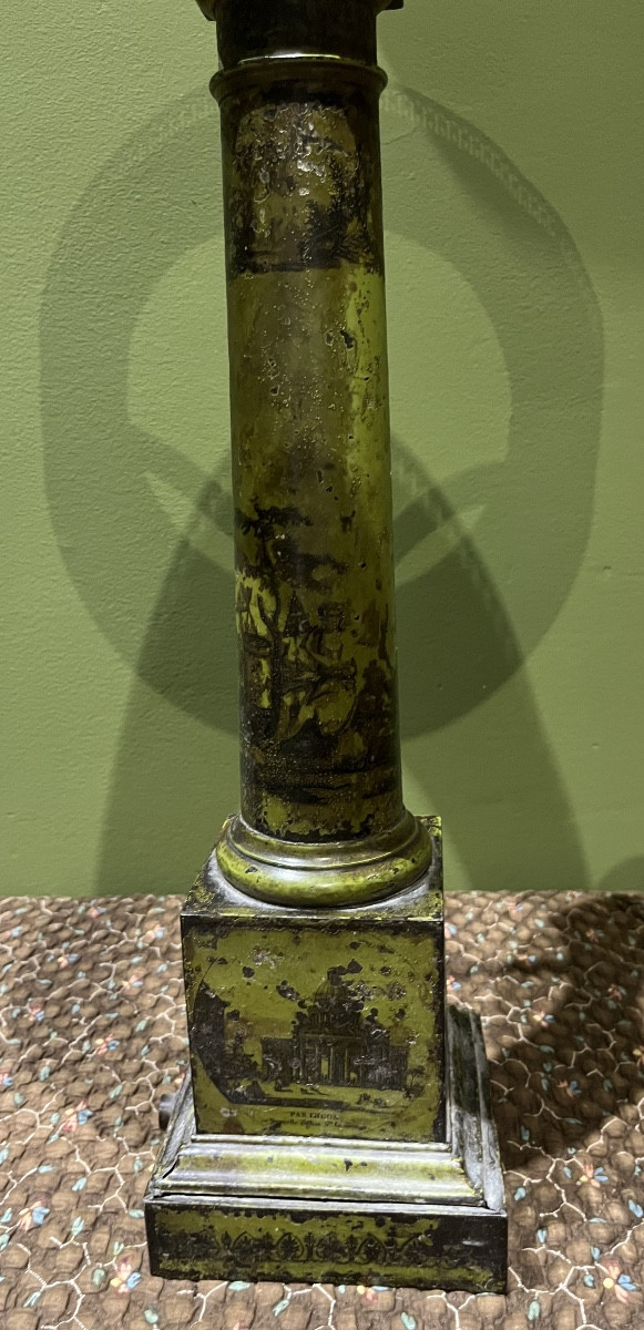  Lampe Carcel en Tôle Peinte 19ème -photo-2