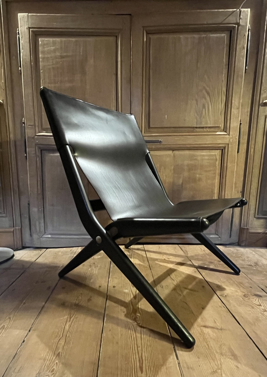 Pair Of Scandinavian Saxon Lounge Chairs-photo-3
