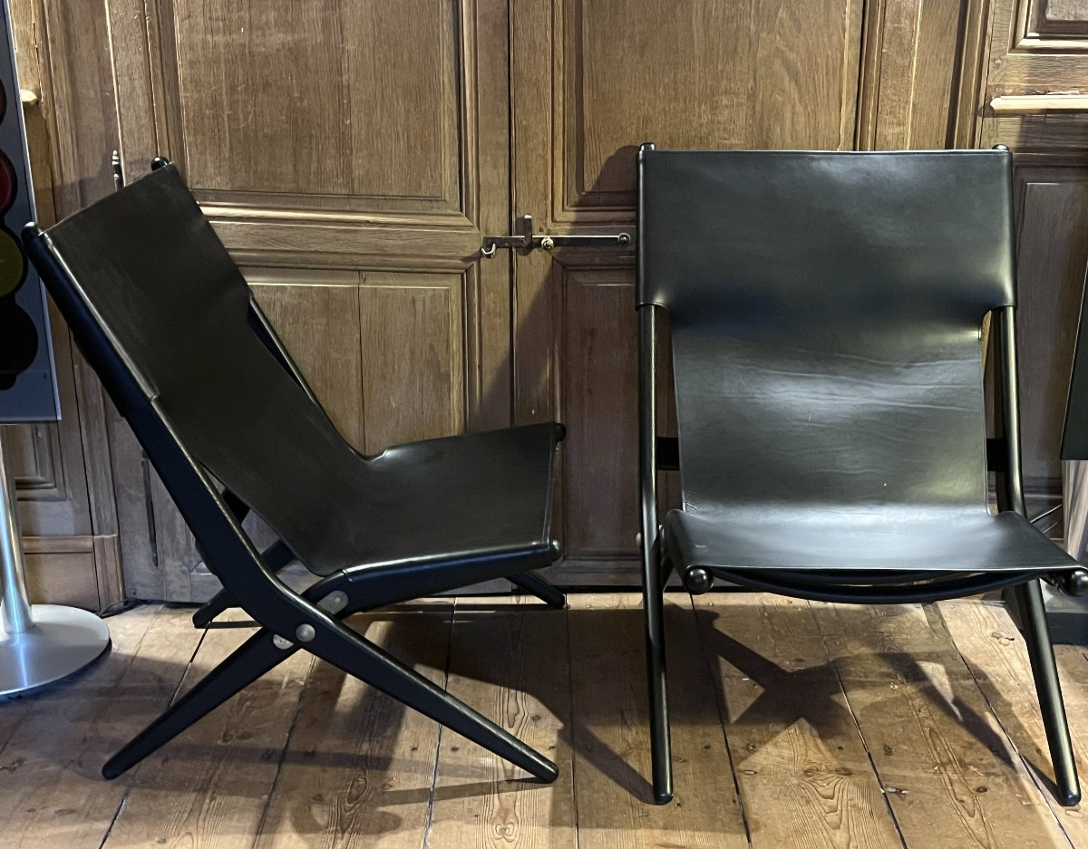 Pair Of Scandinavian Saxon Lounge Chairs