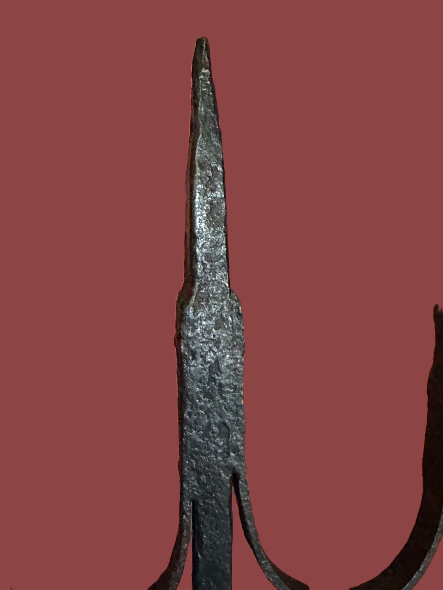 Candélabre en fer forgé haute époque -photo-4