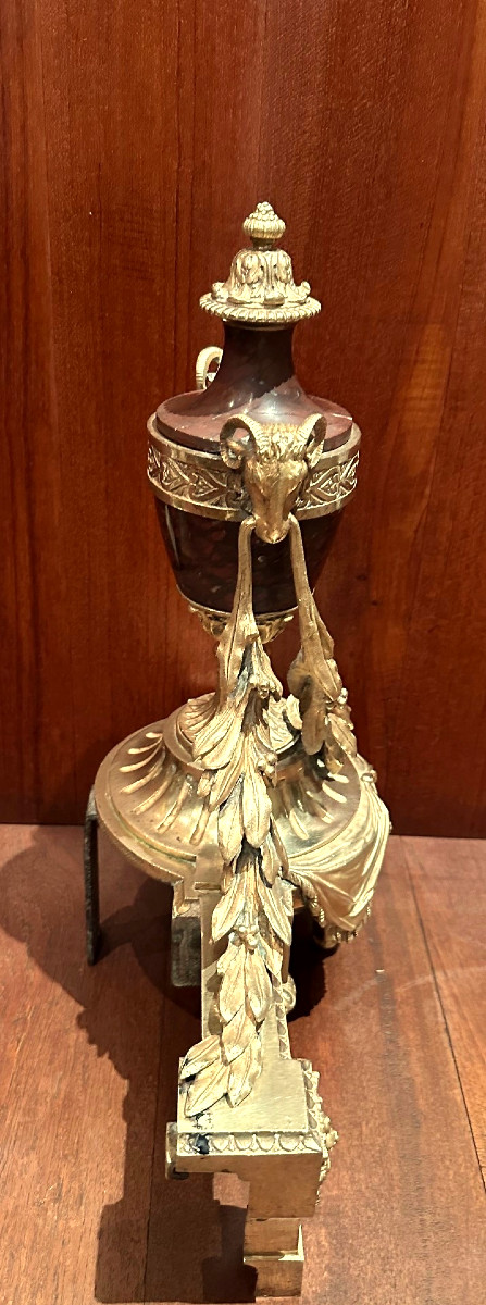 Pair Of Louis XVI Style Andirons-photo-4